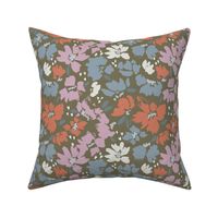 Undergrowth Floral Multi Color Garden Floral in Pink and Green