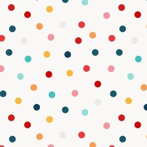 polka dots on white