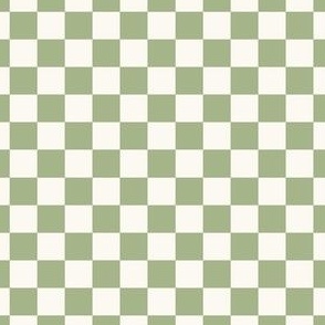 mini checkerboard / matcha green