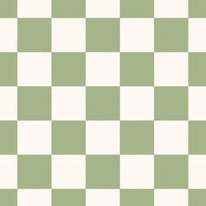 small checkerboard / matcha green