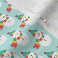 snowmen 1.5in colorful christmas