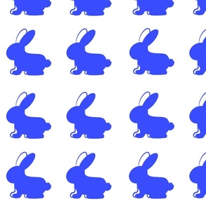 Pop Art Easter bunny rabbits in blue