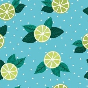 Lemon Leasure / Medium Scale / Greenish Yellow Lemon Print