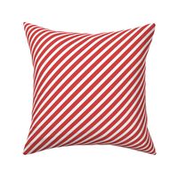 Christmas candy cane stripes - diagonal basic strokes striped white and red