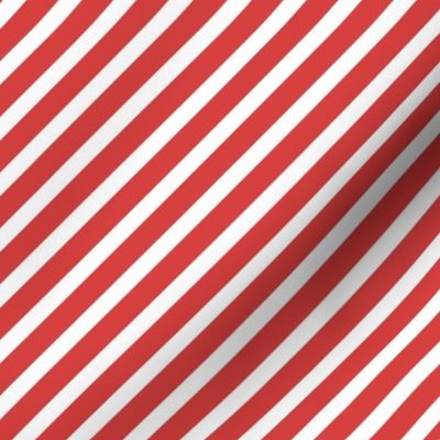 Christmas candy cane stripes - diagonal basic strokes striped white and red