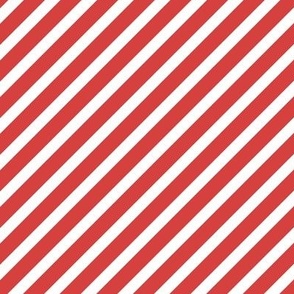 Christmas candy cane stripes - diagonal basic strokes striped white and red