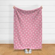 Tropical Pink Palm Block Print Geometric - Large - Pink Tropical, Relaxed Summer, Beachy