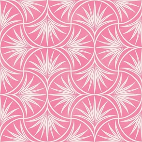 Tropical Pink Palm Block Print Geometric - Large - Pink Tropical, Relaxed Summer, Beachy