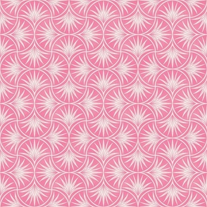 Tropical Pink Palm Block Print Geometric - Medium - Pink Tropical, Relaxed Summer, Beachy
