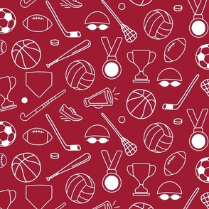 Sports | Large - Crimson Red