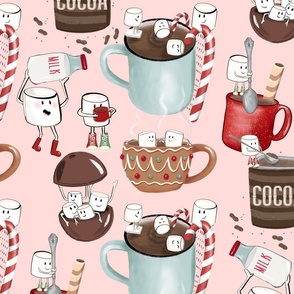 Crazy for Cocoa on light pink