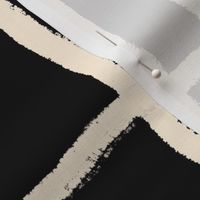 Yarn plaid onyx black and cream