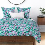 Lilly Pilly Floral Large Scale Mint Green
