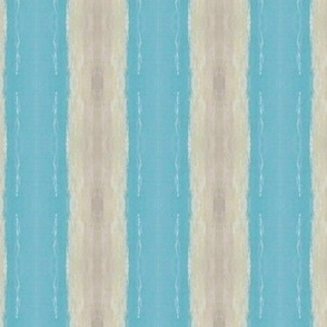 Aqua and Beige Stripes