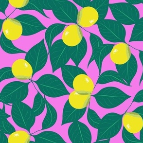 Fancy Fruit / Large Scale /  Greenish Yellow Lemon Print