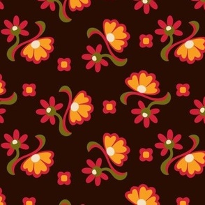 Warm Autumn floral ditsy 