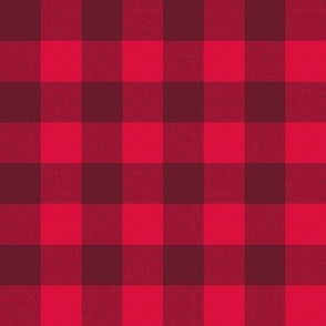 Buffalo Check, Crimson Red and Maroon