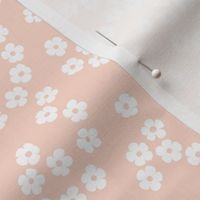 Little delicate ditsy flowers - soft pastel peach blossom design for baby nursery and boho lovers