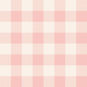 Buffalo Check, Pastel Pink and Cream