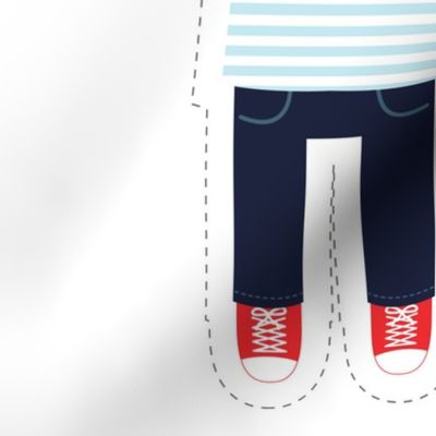 cut and sew boy doll 1 blue eyes red shoes
