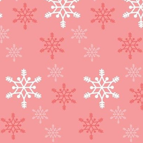 Snowflakes - coral