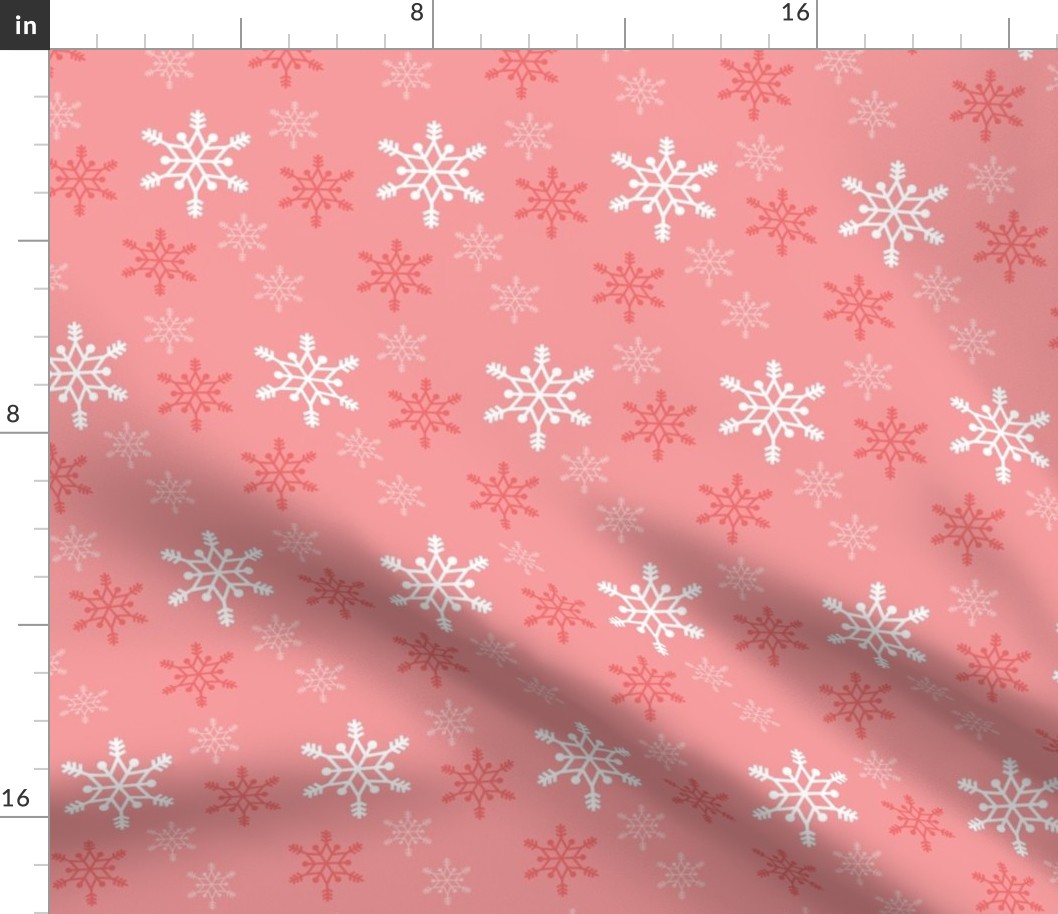 Snowflakes - coral