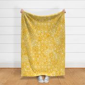 Snowflakes on Golden Yellow - Apricity - Happy Snowflakes - Large