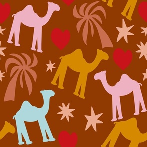 Papercut camels