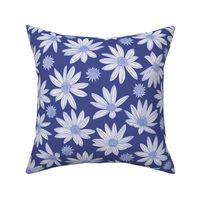 summer's end helianthus floral XL scale ultramarine blue by Pippa Shaw