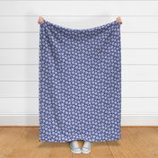 summer's end helianthus floral L scale ultramarine blue by Pippa Shaw