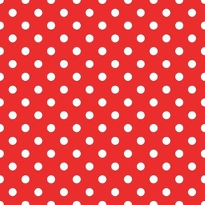 red and white polka dots