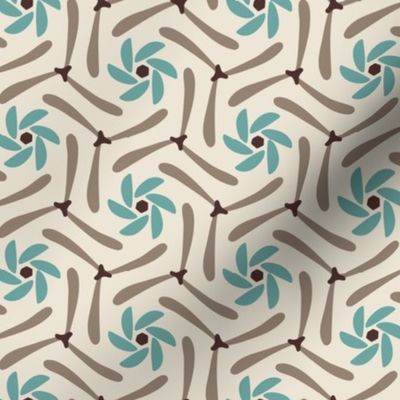 Whirligig Geometric Ivory Regular