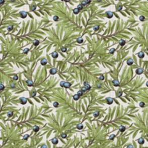 Nonna's Olive Grove – Gray Linen Grasscloth Wallpaper – New