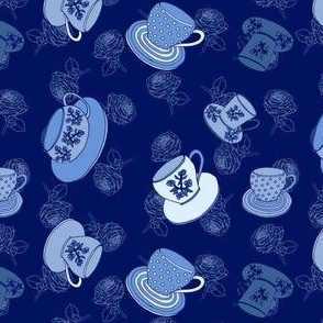 Midnight Chat / Medium Scale /  Steaming Cups Tea Party