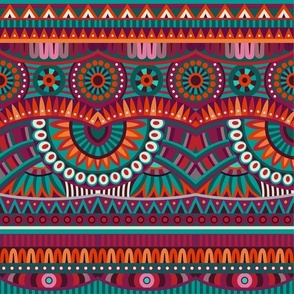Ethnic colorful tribal pattern