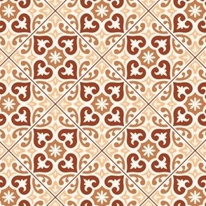 Hydraulic Floor Tile on Terracota Red