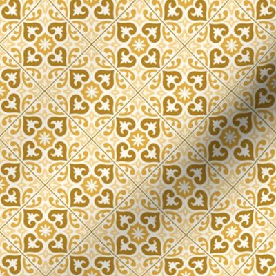Hydraulic Floor Tile on Golden Yellow