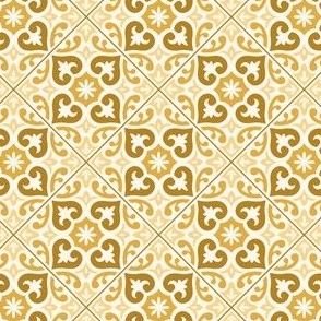 Hydraulic Floor Tile on Golden Yellow