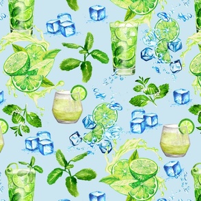 Limes and Mojito No. 3 Ice Blue - Medium Version