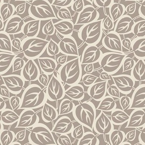 Falling Leaves - Fall Beige Ivory Small