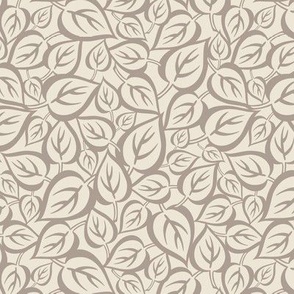 Falling Leaves - Fall Ivory Beige Small