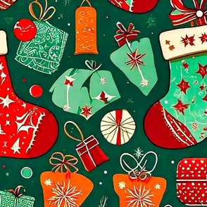 Christmas sockings and gifts