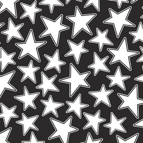 Holiday Stars - Black and White