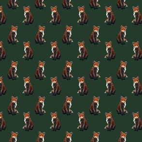 Dark green fox pattern