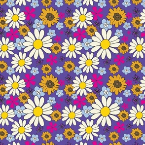 Flower Power Purple Medium Design