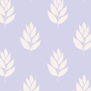 Lavender Breeze Leaf Silhouette