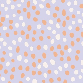 Lilac & Apricot Mirthful Dots Pattern