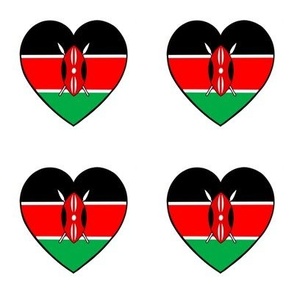 Kenyan flag hearts