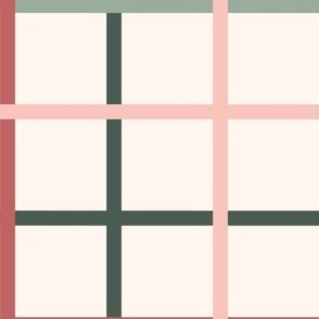 Large grid, pink and green 