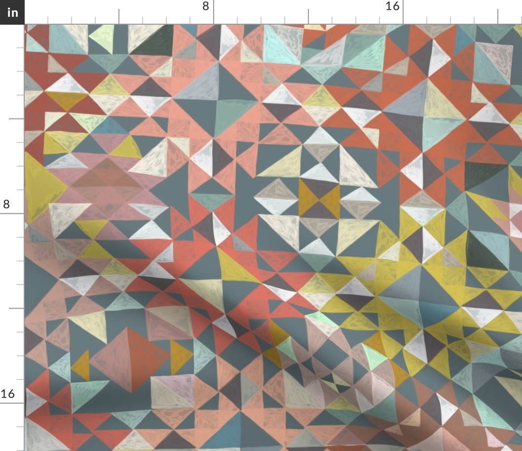 textural hand drawn modern checkers cheater quilt